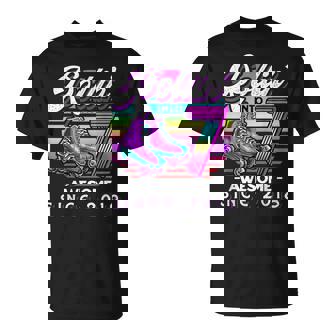Birthday Roller Skating 7Th Girls Rollin Into 7 Skate Party T-Shirt - Thegiftio UK