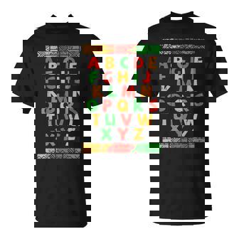 Black History Teacher Alphabet Abc African Pride Women T-Shirt - Thegiftio UK