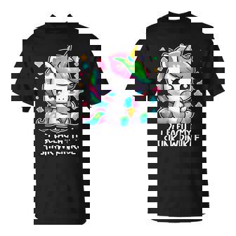 I Bleach My Stink Wrinkle Cute Unicorn Y2k Unhinged Cringe T-Shirt - Monsterry