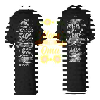 Blessed To Be Called Mom And Oma Shirt Cute Sunflower T-Shirt - Monsterry