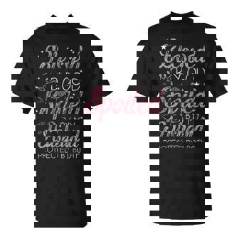 Blessed By God Spoiled By My Husband Protected By Both Mom T-Shirt - Monsterry