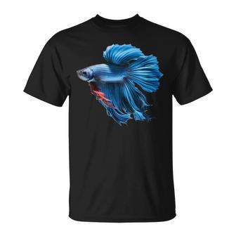 Blue Betta Fish And Siamese Betta Fish Tank Owner T-Shirt - Geschenkecke