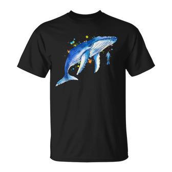 Blue Whale Diver Whale T-Shirt - Geschenkecke