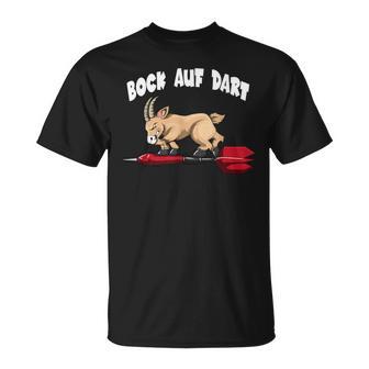 Bock On Dart Player Dartboard Goat Bock Darts T-Shirt - Geschenkecke