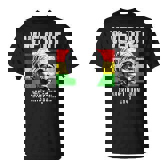Bold 'We Out' Harriet Tubman Black History Statement T-Shirt - Monsterry