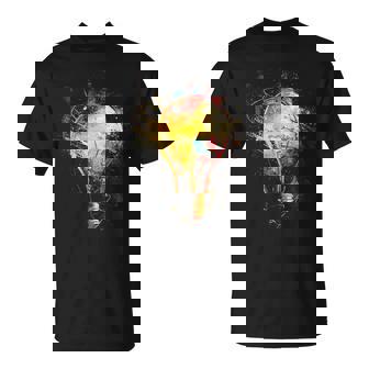 Bombilla Pintura Colorido Gráfico Arte Camiseta unisex - Regaloses