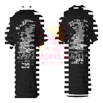 Boots Booze & Besties Nashville 2025 Girls Trip Drinking T-Shirt - Seseable