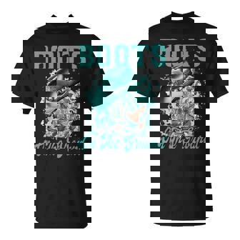 Boots On The Ground Boot Cowboy Western Cowgirl Women T-Shirt - Thegiftio UK