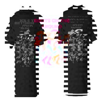 Boots On The Ground Line Dancing Queens Black Group Dance T-Shirt - Thegiftio