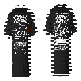 Boss Lady Classy Sassy National Boss's Day T-Shirt | Mazezy