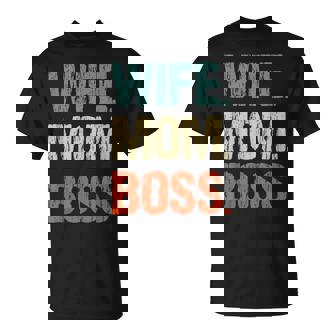 Boss Wife Mom Mother Day Wife Boss Mom Women T-Shirt - Monsterry