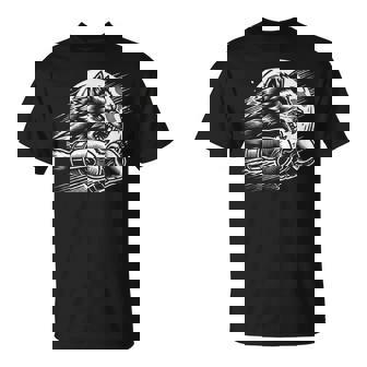 Boxeador De Lobo Y Boxeo De Diseño De Boxeo De Lo Camiseta unisex - Regaloses