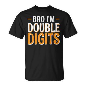 Bro I'm Double Digits Kid's Birthday Milestone Birthday T-Shirt - Monsterry UK