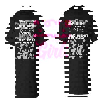 Brother Of The Birthday Girl Kitty Family Party Decorations T-Shirt - Seseable