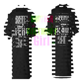 Brother Of The Birthday Girl Matching Witch Family Party T-Shirt - Monsterry