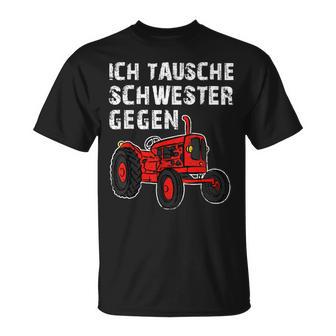 With Brother Siblings Family Tractor Stolzer Bruder T-Shirt - Geschenkecke