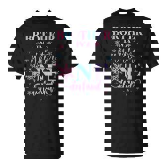 Brother In A Winter Onederland Birthday Girl Sweet Snowflake T-Shirt - Seseable