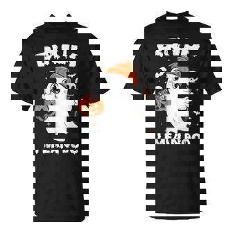 Bruh Ghost Halloween Shirt Boo Pumpkin Boys Kids Toddler T-Shirt - Monsterry