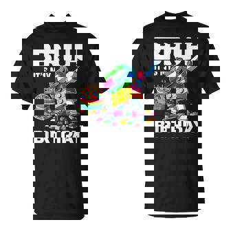 Bruh Its My Birthday Master Builder Dabbing Blocks Bricks T-Shirt - Thegiftio