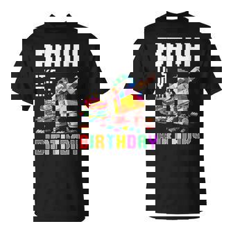 Bruh Its My Birthday Master Builder Dabbing Blocks Bricks T-Shirt - Monsterry