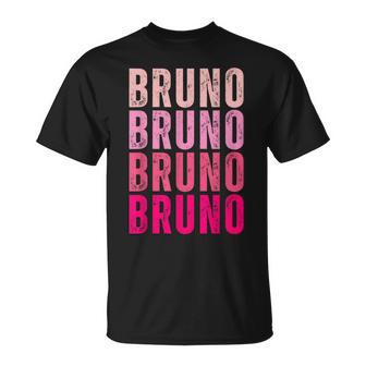 Bruno Personalized Name I Love Bruno Vintage T-Shirt - Monsterry