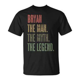 Bryan The Man The Myth The Legend Mythos Legend Name T-Shirt - Geschenkecke