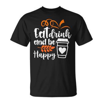 Cadeau Assorti Pour La Famille Avec Inscription Eat Drink Thanksgiving T-Shirt - Cadeauxyz