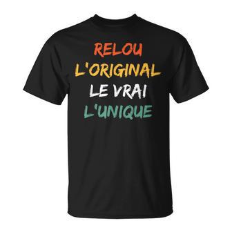 Cadeau Relou Humour Lourd Drôle Humour L'original Lerai L'unique Relou Homme Noir Casual-Neck Col Roulé Manche Courte Small Regular 34 Inches 16-175 Cm Coton 100 Imported Homme T-Shirt - Cadeauxyz