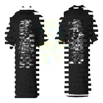 Camo Teddy Bear Hip-Hop Streetwear-Urban Camouflage Bear T-Shirt - Thegiftio UK