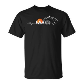 Camping Heartbeat Motorhome Accessories Sayings T-Shirt - Geschenkecke