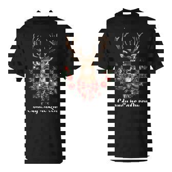 Candy Cane Queen Reindeer Christmas Charm T-Shirt - Monsterry