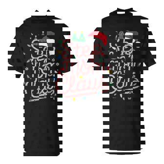 Candy Canes Step Mom Claus Santa Hat Christmas Womens T-Shirt - Monsterry