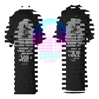 Cardiff By The Sea California Vintage Retro Palm Tree T-Shirt - Monsterry