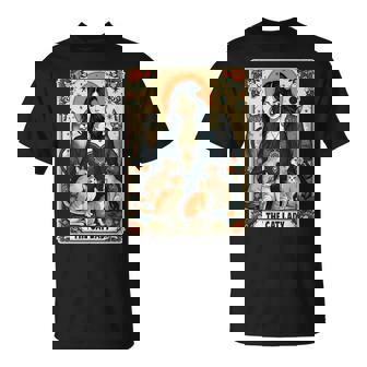 The Cat Lady Tarot Card Witchy Gothic Cat Mom T-Shirt - Seseable