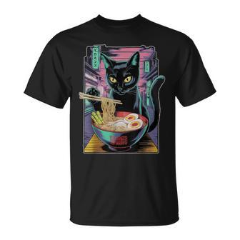 Cat Ramen Anime Manga Kawaii Otaku Fashion Cat Streetwear T-Shirt - Geschenkecke