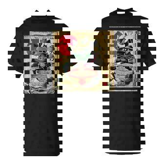Cat Ramen Japanese Samurai Kawaii Cat Anime Girls Boys T-Shirt - Thegiftio