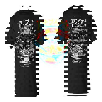 Cat Ramen Noodle Japanese Anime Kawaii Cats T-Shirt - Monsterry