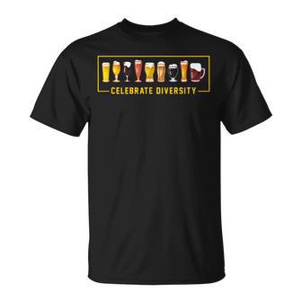 Celebrar Diversidad Cerveza Estilo Bier Tipos Amante Regalo Camiseta unisex - Regaloses