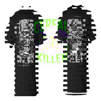 Cereal Killer True Crime Lover Grim Reaper Halloween T-Shirt - Monsterry
