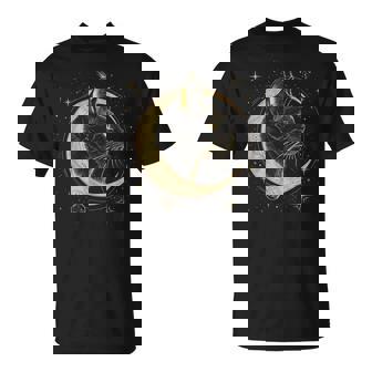Chat Croissant De Lune Gothique Sorcière Noir Amoureux Des Chats T-Shirt - Cadeauxyz