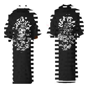 Cheer Mom Surviving Comp Weekend Skeleton Coffee T-Shirt - Thegiftio UK