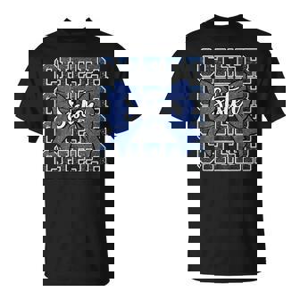 Cheer Sister Bow Sport Cheerleader Cheerleading Blue T-Shirt - Thegiftio UK