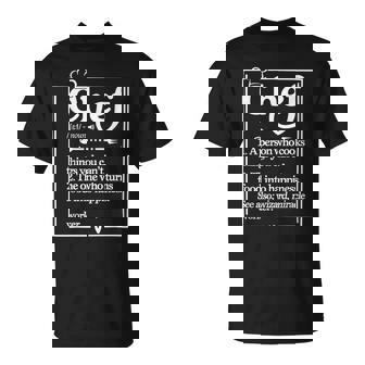 Chef Definition Line Saying Cook Cooking Chefs T-Shirt - Monsterry