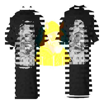 Cheval Pluvieux Dans Une Cape De Pluie Jaune T-Shirt - Cadeauxyz