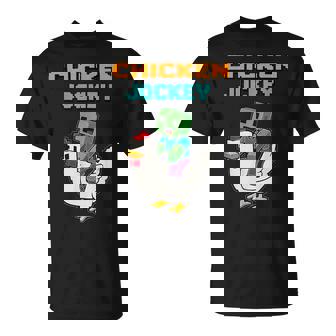 Chicken Jockey Zombie Pixel Apparel T-Shirt | Mazezy