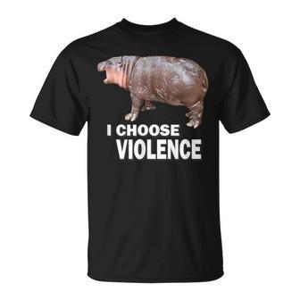 Choose Violence Meme Moo Deng Ungovernable T-Shirt - Monsterry