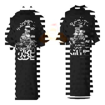 Christmas Shirt North Swole Santa Claus Exercise Gym T-Shirt - Monsterry