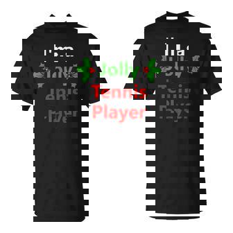 Christmas Xmas Tennis Player Holiday Sport Hobby T-Shirt - Monsterry