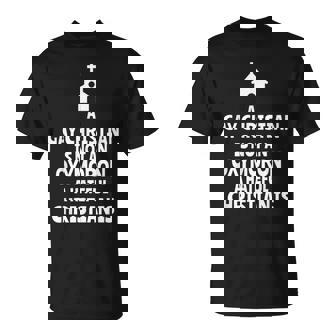 Church Sign Gay Christian Not An Oxymoron T-Shirt - Monsterry