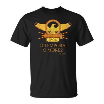 Cicero O Tempora O Mores Latin Quote Old Rome T-Shirt - Geschenkecke